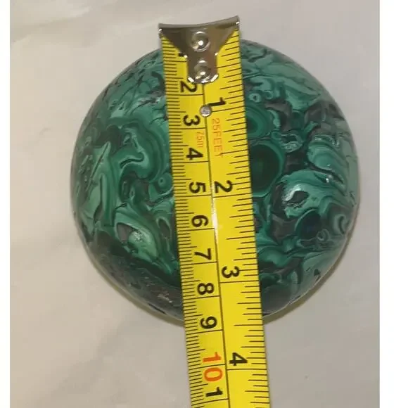 Malachite Quartz Ball Hand Carved polished Crystal Reiki Chakra Meditation 4.3Lb - Picture 6 of 11